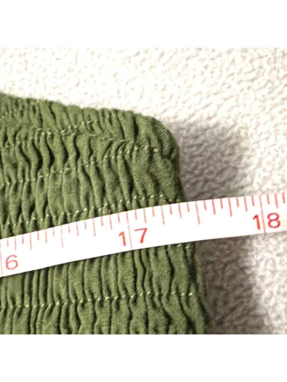 PrettyGarden XL Green Eyelet Midi Dress With Ruffle Sleeves & Smocked Bodice - Picture 4 of 5